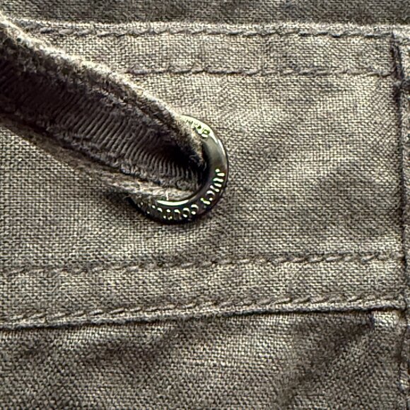 Juicy Couture Womens Black Linen Wide-Leg Pants Drawstring Pockets Size XL - Picture 7 of 8